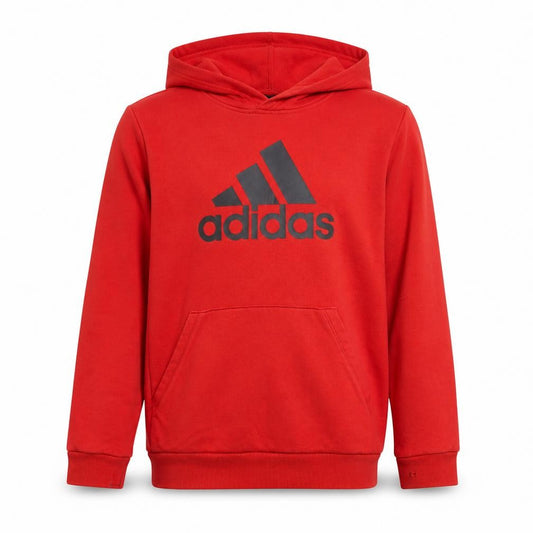 Adidas Boys Red Pullover Hoodie Size 13-14 Years Cotton Blend