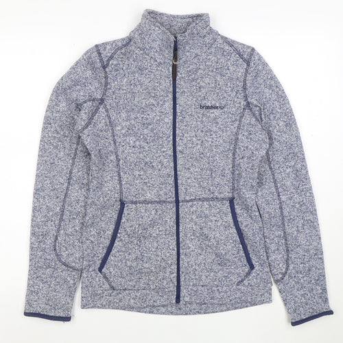 Brasher Women's Blue Full Zip Fleece Jacket Size S Outdoor Wear