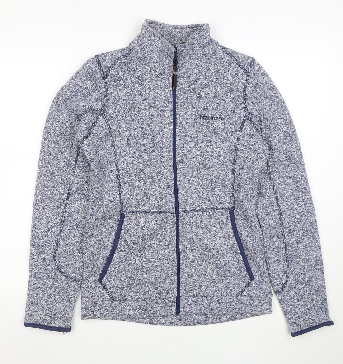 Brasher Women's Blue Full Zip Fleece Jacket Size S Outdoor Wear