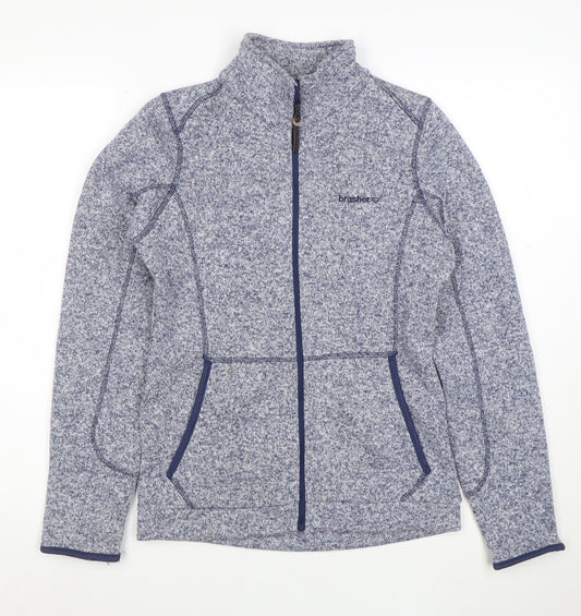 Brasher Women's Blue Full Zip Fleece Jacket Size S Outdoor Wear