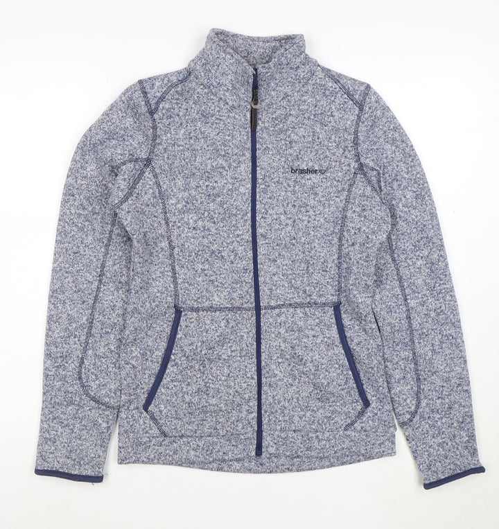 Brasher Women's Blue Full Zip Fleece Jacket Size S Outdoor Wear