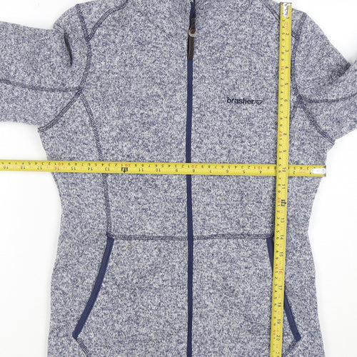 Brasher Women's Blue Full Zip Fleece Jacket Size S Outdoor Wear