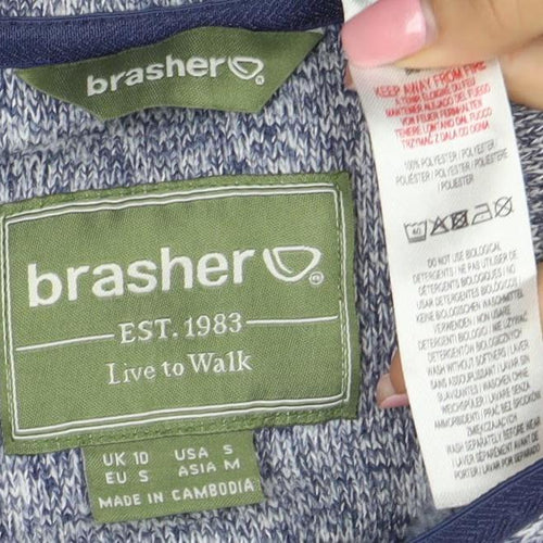 Brasher Women's Blue Full Zip Fleece Jacket Size S Outdoor Wear