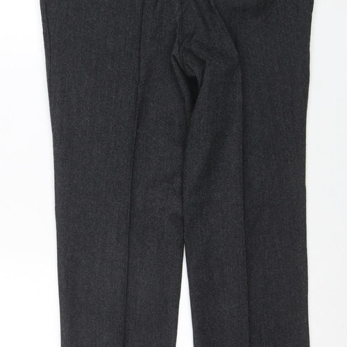 Next Signature Men’s Grey Wool Dress Pants 34S Regular Fit