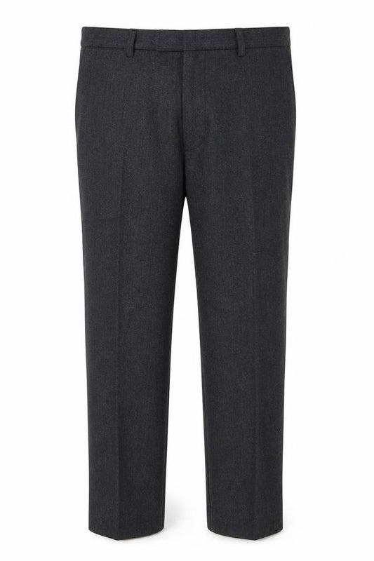 Front view of Next Signature Men’s Grey Wool Dress Pants 34S Regular Fit