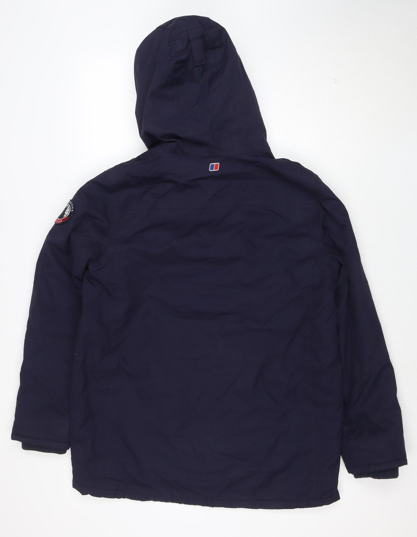 Berghaus Boys Blue Waterproof Hooded Parka Coat 14-15 Years Lined Outdoor