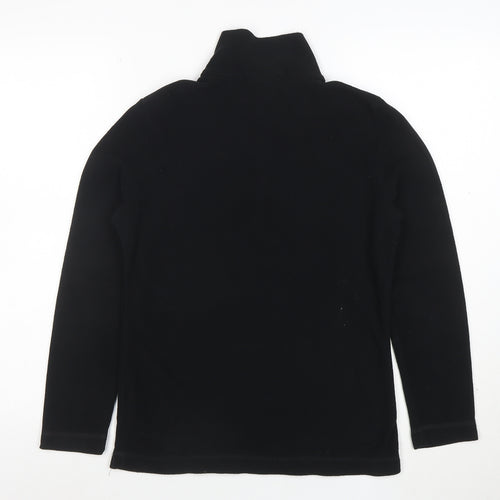 Gelert Womens Black Size 10 1/4 Zip Fleece Pullover Sweatshirt