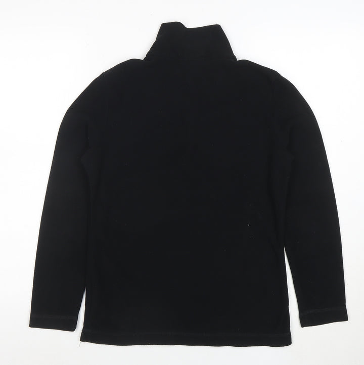 Gelert Womens Black Size 10 1/4 Zip Fleece Pullover Sweatshirt