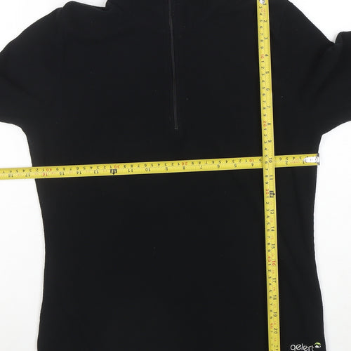 Gelert Womens Black Size 10 1/4 Zip Fleece Pullover Sweatshirt