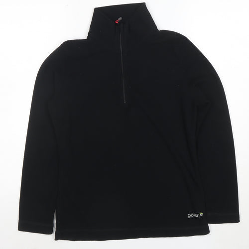 Gelert Womens Black Size 10 1/4 Zip Fleece Pullover Sweatshirt