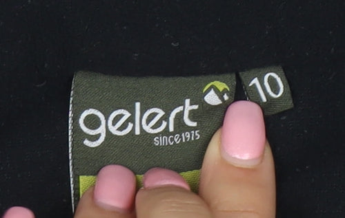 Gelert Womens Black Size 10 1/4 Zip Fleece Pullover Sweatshirt