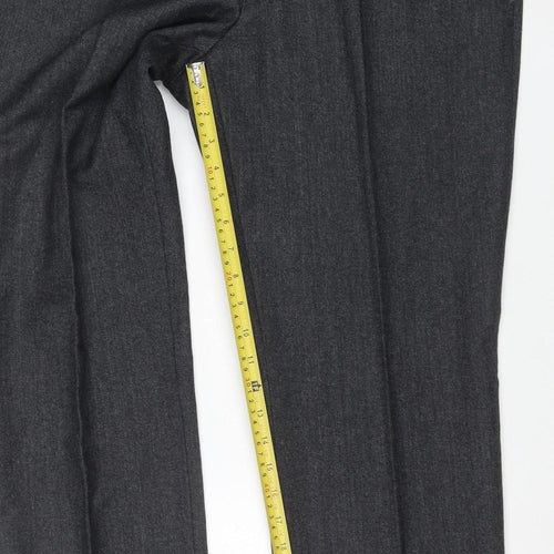 Next Men’s Grey Wool Dress Pants 34S Formal Trousers