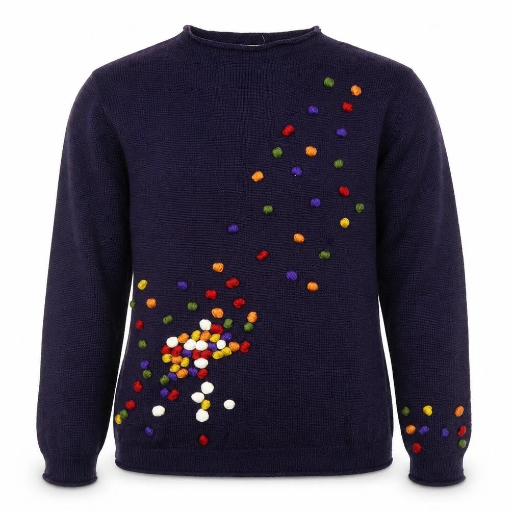 Front view of Cacharel Women Purple High Neck Wool Blend jumper S