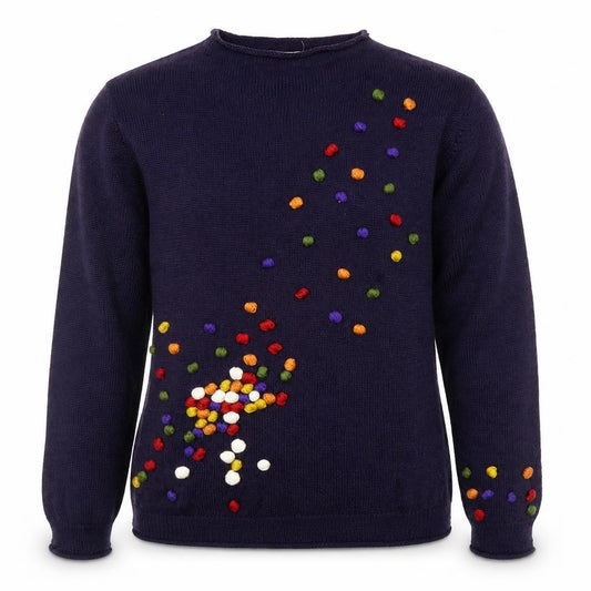 Front view of Cacharel Women Purple High Neck Wool Blend jumper S