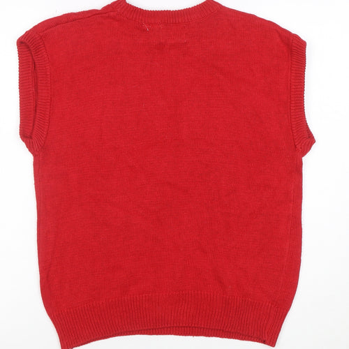 Kathmandu Women's Red Cotton Ramie Knit Sleeveless Vest M