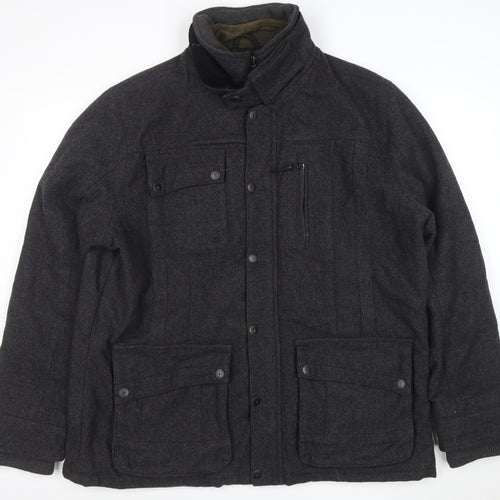 Next Men’s Grey Wool Blend Herringbone Jacket 2XL