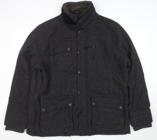 Next Men’s Grey Wool Blend Herringbone Jacket 2XL