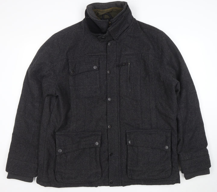 Next Men’s Grey Wool Blend Herringbone Jacket 2XL