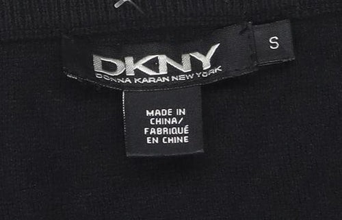 DKNY Womens Black Silk Cotton Cashmere Knit Sleeveless Tank Top S