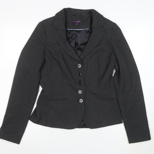 Long Tall Sally Women's Grey Size 12 Blazer Jacket Classic Tailored Workwear