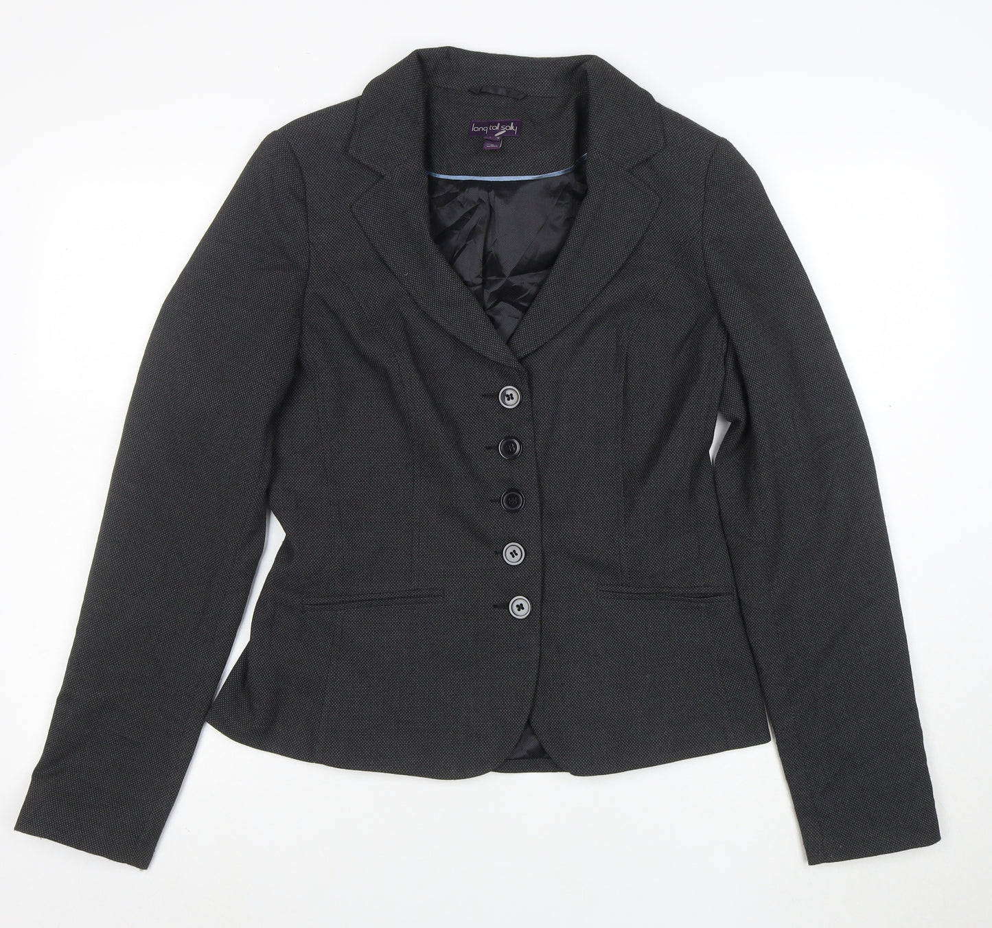 Long Tall Sally Women's Grey Size 12 Blazer Jacket Classic Tailored Workwear