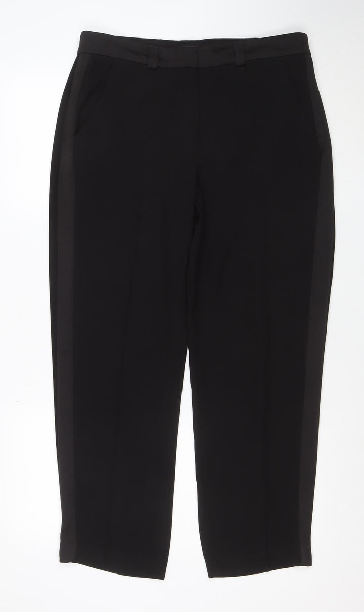 The Freya Women’s Black Size 12 Short Relaxed Straight Trousers