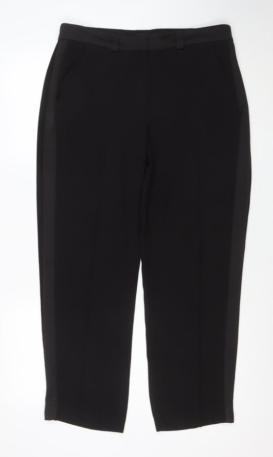 The Freya Women’s Black Size 12 Short Relaxed Straight Trousers