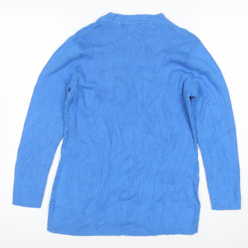 Van Heusen Women's Blue Knit V-Neck Button Cardigan Size M