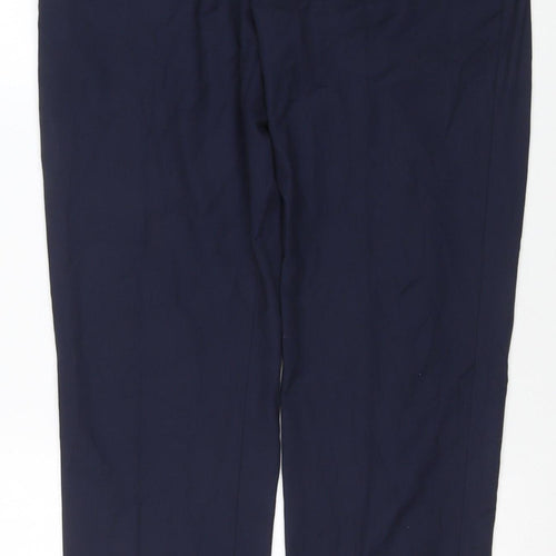 Marks and Spencer Men's Blue Slim Fit Dress Trousers 36 Regular