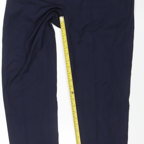 Marks and Spencer Men's Blue Slim Fit Dress Trousers 36 Regular