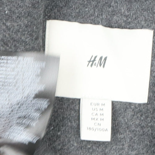 H&M Men Grey Wool Blend Button Shirt Jacket Size M