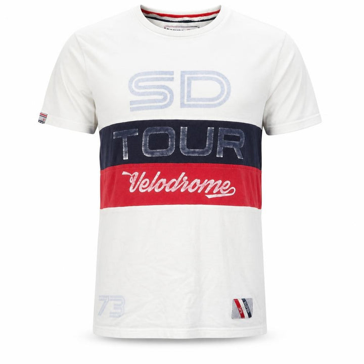 Superdry Men's White Colourblock Velodrome T-Shirt Size S
