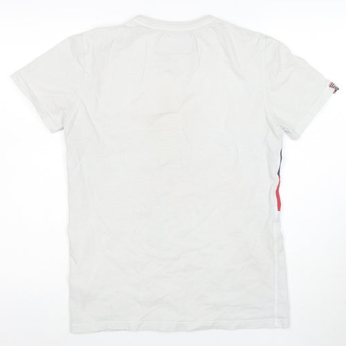 Superdry Men's White Colourblock Velodrome T-Shirt Size S