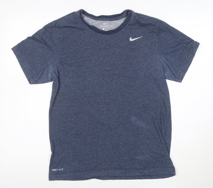 Nike Men's Blue Dri-FIT Crew Neck Sports T-Shirt Size S