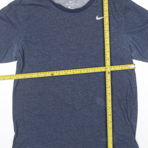 Nike Men's Blue Dri-FIT Crew Neck Sports T-Shirt Size S