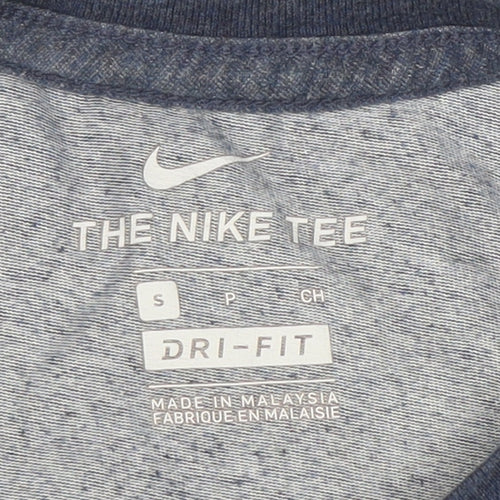 Nike Men's Blue Dri-FIT Crew Neck Sports T-Shirt Size S