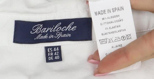 Bariloche Women's White Ruffle Button-Up Shirt Size 14