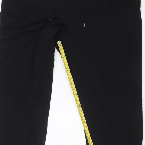 Marks and Spencer Men's Black Fleece Jogger Trousers L Warm Casual