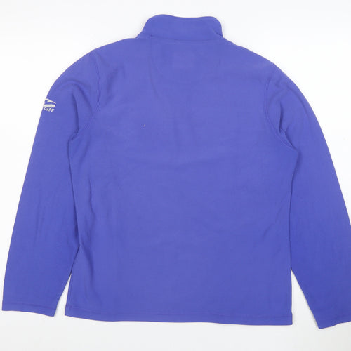 North Cape Womens Blue Size 12 Fleece 1/2 Zip Pullover Sweatshirt