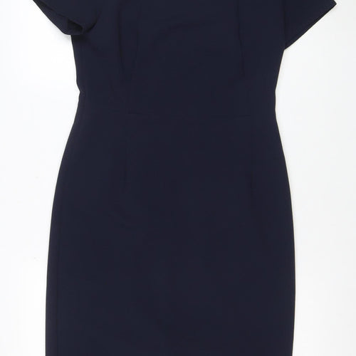 Next Women Blue Size 12 Sheath Knee Length Work Dress