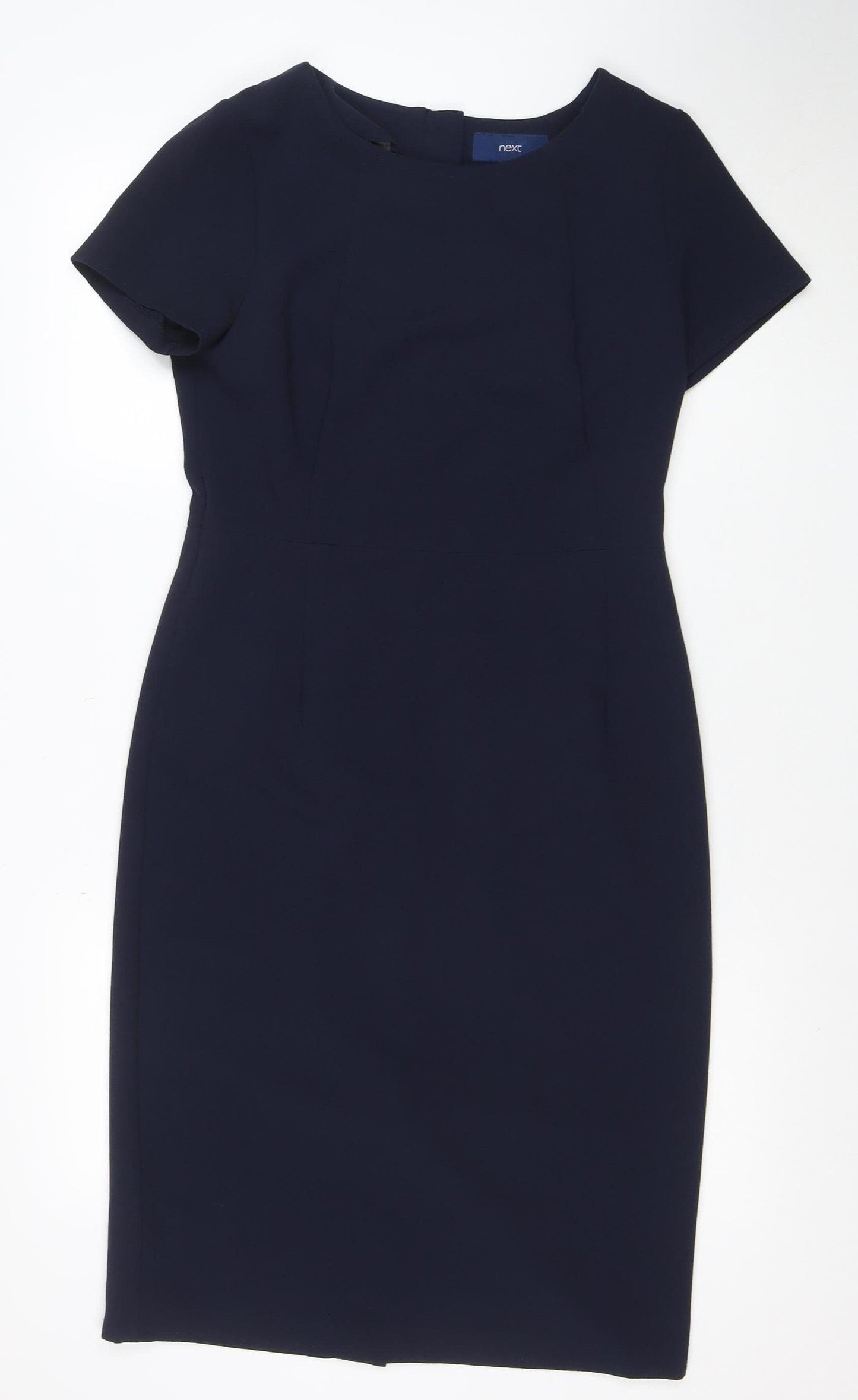 Next Women Blue Size 12 Sheath Knee Length Work Dress