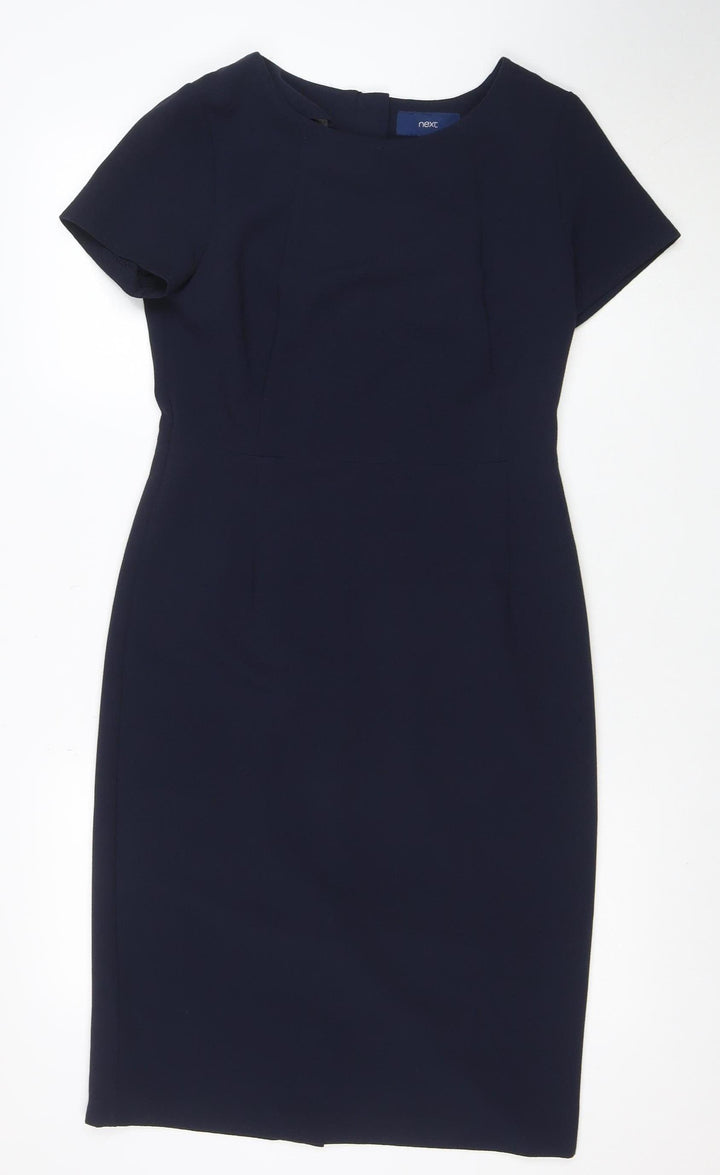 Next Women Blue Size 12 Sheath Knee Length Work Dress