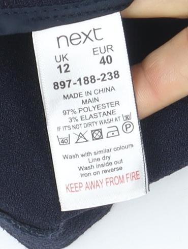 Next Women Blue Size 12 Sheath Knee Length Work Dress