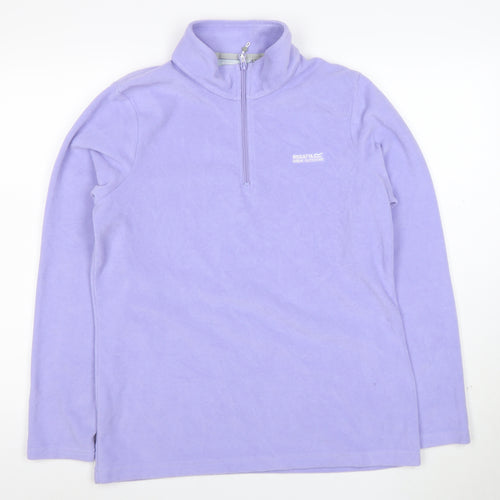 Regatta Women’s Purple 1/4 Zip Fleece Sweatshirt Size 14