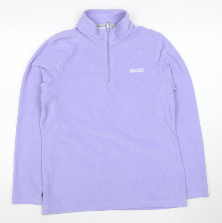 Regatta Women’s Purple 1/4 Zip Fleece Sweatshirt Size 14