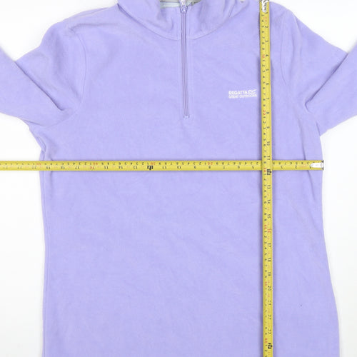 Regatta Women’s Purple 1/4 Zip Fleece Sweatshirt Size 14