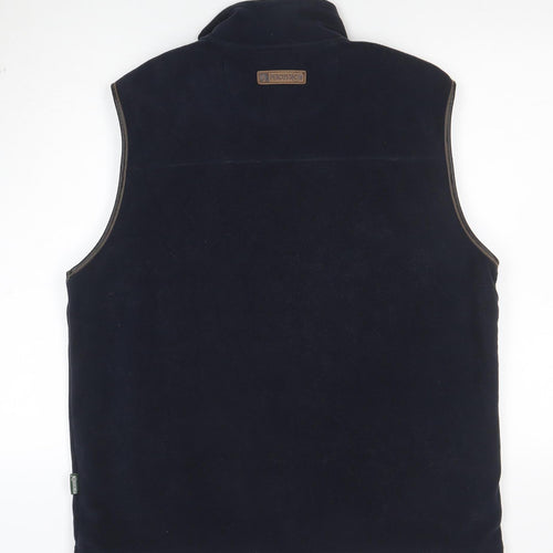 Percussion Men's Blue Fleece Waistcoat XL Outdoor Full Zip Vest