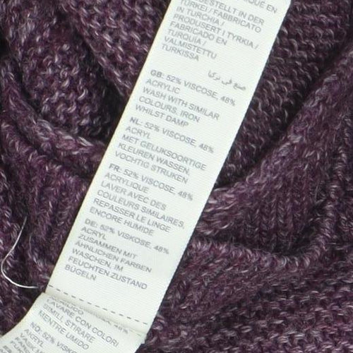 Fat Face Womens Purple Button Side Crew Neck Jumper M