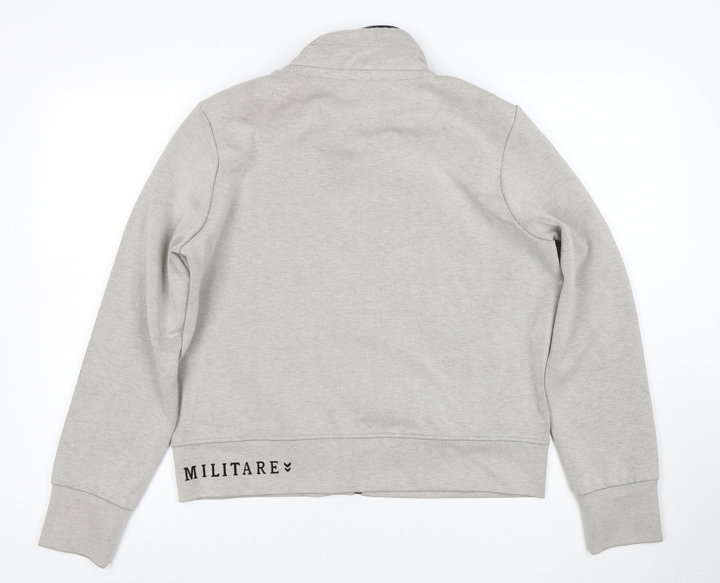 Aeronautica Militare Women’s Grey Full Zip Sweatshirt L Logo Design