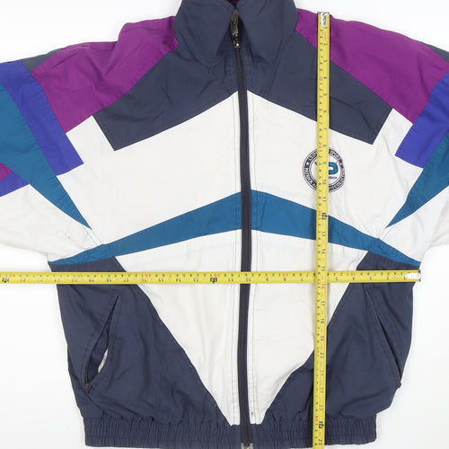 Pacific Mens Multicoloured M Retro 90s Full Zip Windbreaker Jacket
